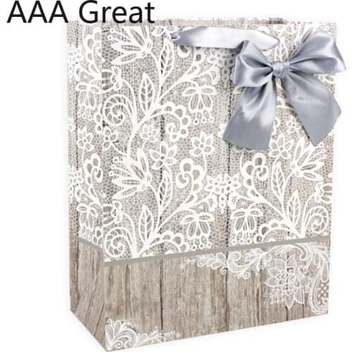 48Pcs/Lot Paper Gift Bags With Handles For Shops Baby Shower Party Halloween Christmas Wedding Decoration Flower Pouches Present