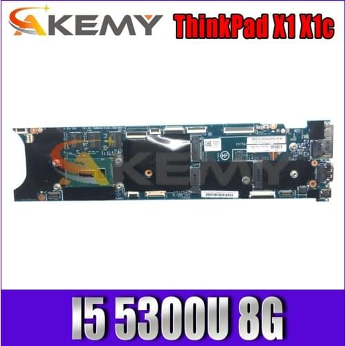 Akemy For Lenovo ThinkPad X1 X1c Laptop PC Motherboard LMQ-2 MB 13268-1 I5 5300U 8G Quality Assurance 100% Test OK