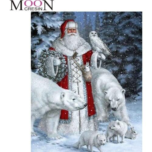 5D Diy Diamond Painting Santa Claus Animals Embroidery Cross Stitch Mosaic Full Square Round Drill Rhinestones Home Needlework