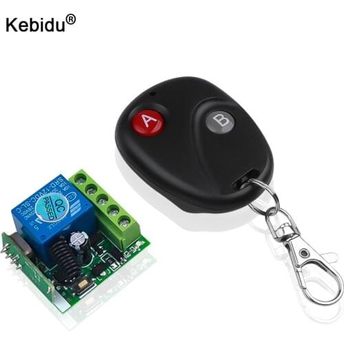 Kebidu 433 Mhz Remote Controls RF Transmitter with DC 12V 1CH relay Receiver Module Switch Wireless Remote Control