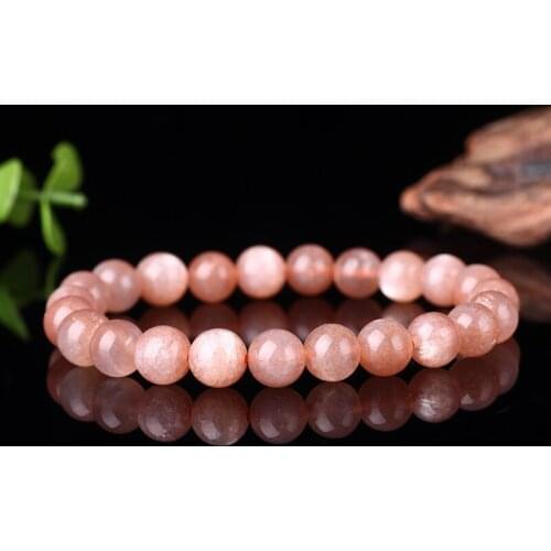 JoursNeige AAA Natural Moonstone Bracelet 7-9mm Beads Orange Color Stone Bracelets for Women Bracelet Jewelry Accessories