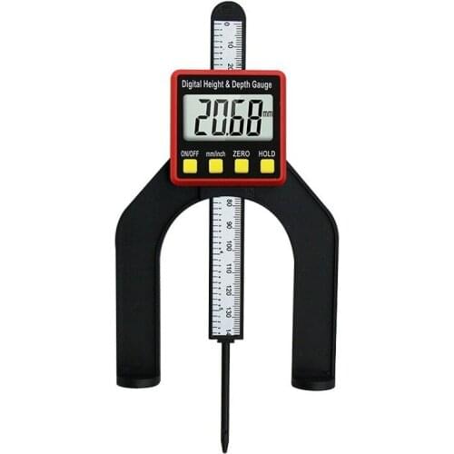 1PC Digital Depth Gauge LCD Height Gauges Calipers With Magnetic Feet For Router Tables Woodworking Measuring Tools