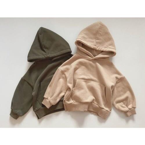 Kids Hoodie Boys Sweatshirt Girls Fleece Children Toddlers Hooded Thick Warm Pullover Pocket T Shirt Clothes Spring Fall Autumn