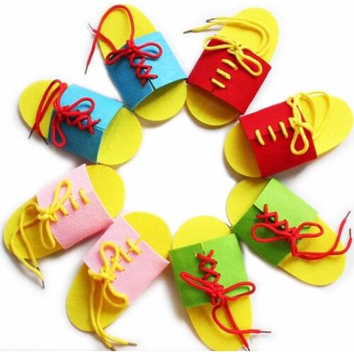 Beautiful 4 Color Kids Early Learning Numbers Children handmade Shoes Nonwoven DIY Felt Fabric