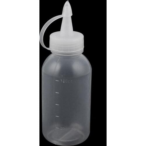 UXCELL 100Ml Industrial Clear Plastic Glue Gel Oil Squeeze Bottle Dispenser 5Pcs For Industrial Manual Glue Gel Engine Dispenser