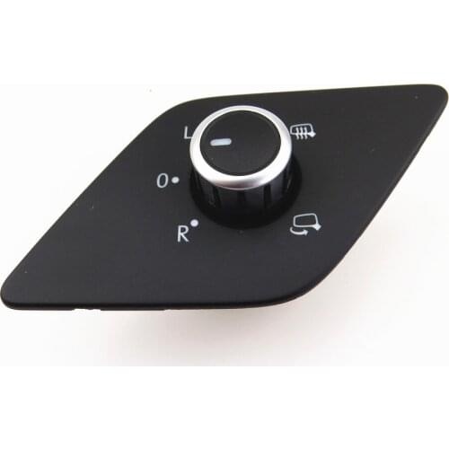 FHAWKEYEQ 6 Pin Chrome Mirror Control Heat Fold Knob Switch For VW Jetta MK6 2011-2014 16D 959 565 A 16D 959 565A 16D959565A