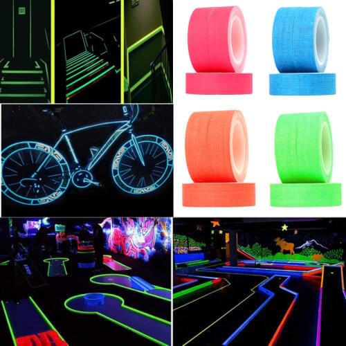6 Colors Fluorescent Cotton UV Lamp Tape 15MM*5M Waterproof Glowing Stage Movie Nightclub Bar Party Props Warning Strip