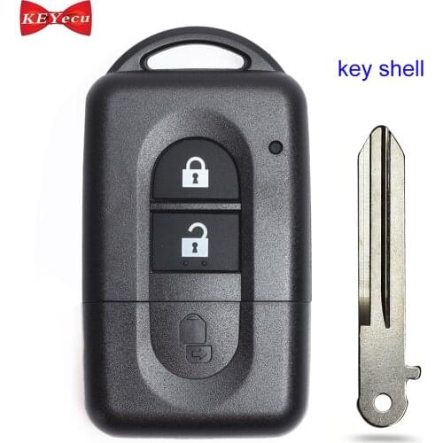KEYECU for Nissan Juke Navara Micra Xtrail Qashqai Duke Remote key Shell Case 285E34X00A 285E3EB30A 285E3AX605 285E3BC00A