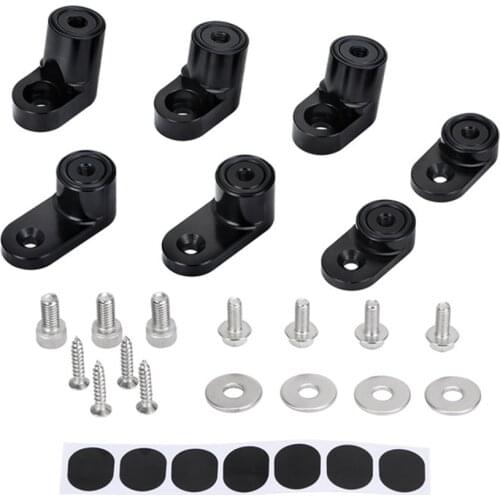 Rear Wing Spoiler Riser Kit Aluminum Black For Ford Focus ST T-6061 2013-on