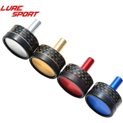 LureSport 2pcs End Cap Woven carbon Tube Rubber Aluminum Butt Rod Building Component Fishing Pole Repair DIY Accessory