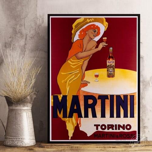 Marcello Dudovich c.a 1950 - MARTINI & ROSSI TORINO - Advertising Vintage Poster Wall Art Canvas Prints For Living Room Bedroom