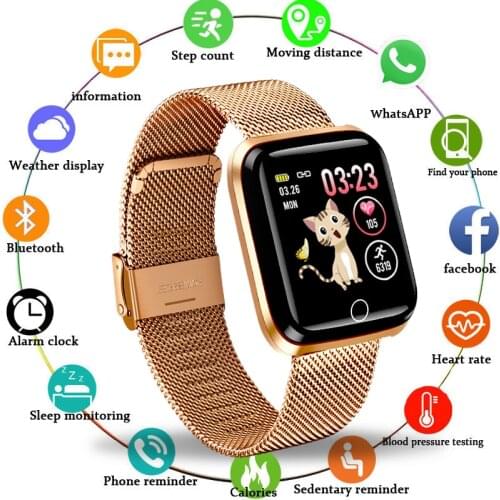 Fashion SmartWatch Men women Heart Rate monitor Blood Pressure Tracker Fitness tracker Sport Waterproof Smart watch For iPhone