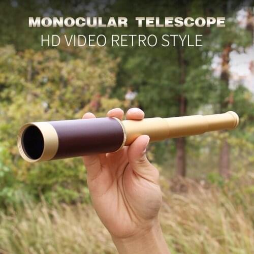 Retro Telescope Monocular Adjustable 25x30 Zoom Monocular Binoculars Pirates of The Caribbean Same Style Telescope for Hunting