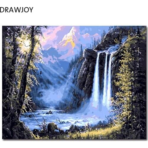 DRAWJOY Framed Picture Painting By Numbers DIY Painting Coloring By Numbers Wall Art Home Decor For Living Room GX8352 40*50cm
