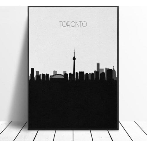 Frame Toronto Skyline Canvas Wall Art painting Print Modern Poster Wall Pictures Living Room home Decor