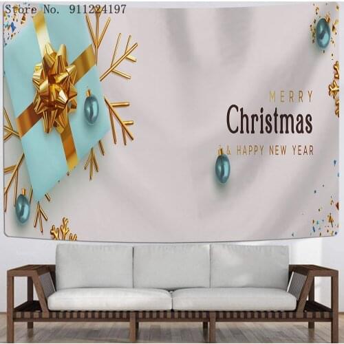 Golden Bow Wall Tapestry 3D Print Gift Card Gift Box Wall Hanging For Living Room Bedroom Dorm Room Home Decor Tapiz 150x130CM