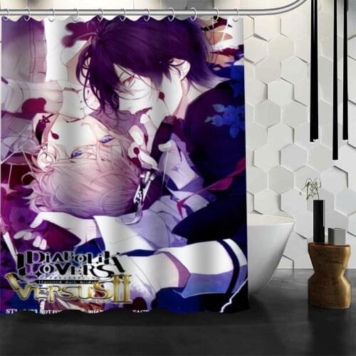 New Arrival Diabolik Lovers Shower Curtain Polyester Fabric Printing Bathroom Curtain Waterproof Bathroom Products With Hook