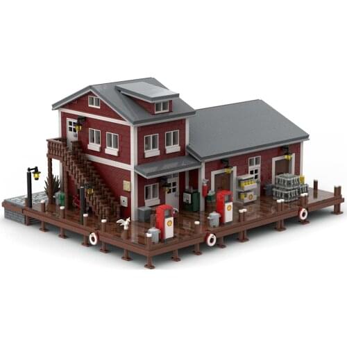 Ship within 15-18 days)5635Pcs MOC-54693 Dockside Fuel and Oil Compatible with 21310 Fishermans Hut (Designed by Jepaz)