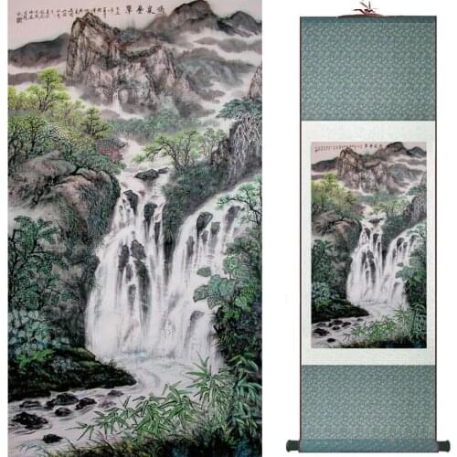 Landscape painting Home Office Decoration Chinese scroll painting Mountains and river painting 20190812015