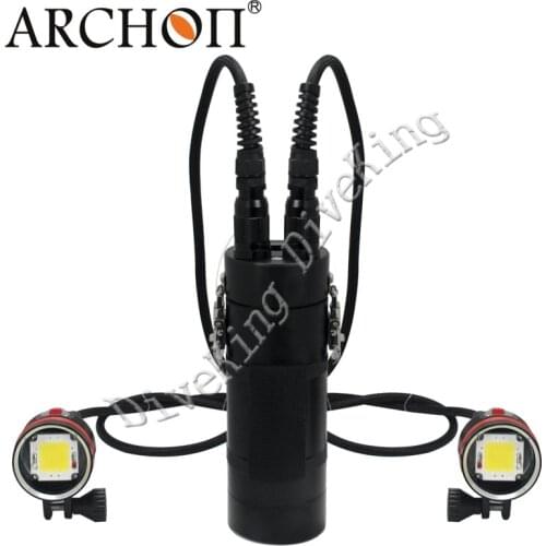 ARCHON DH102 Underwater Flashlight Scuba Diving accessories LED Video Torch 10000lm With 26650 Battery