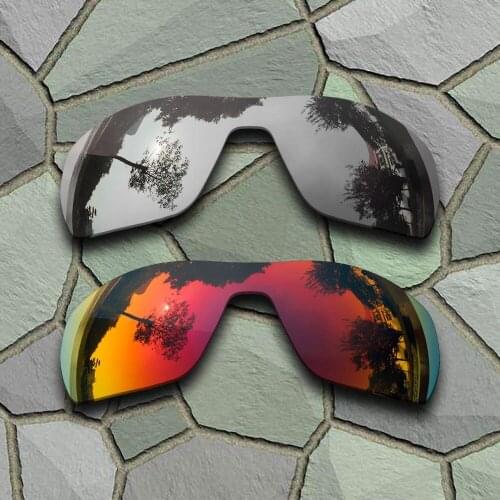 Chrome&Violet Red Sunglasses Polarized Replacement Lenses for Oakley Offshoot