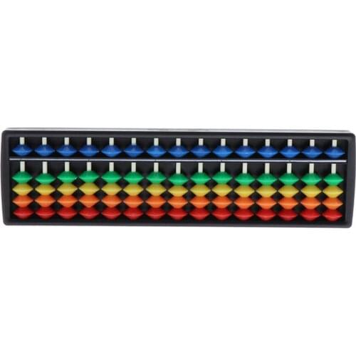 Portable Abacus 15 Rods Kids Student Math Learning Supplies