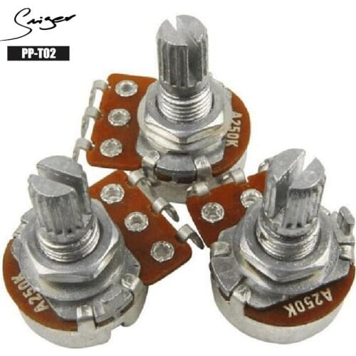 Smiger 5Pcs Metal Potentiometer Eelectric Guitar 250K/500K Potentiometer PP-T02 Spare Parts For Eelectric Guitar Accessories
