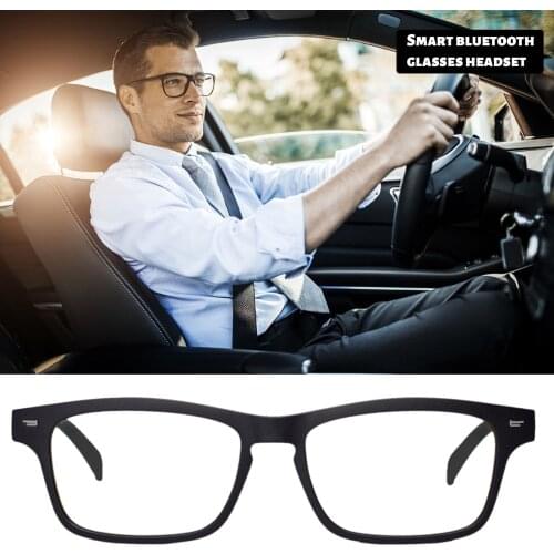 Pro Bluetooth 5.0 Smart Glasses Speaker Audio Headset Noise Cancelling Mic Open-ear Waterproof Anti-blue Lens Car Handfree