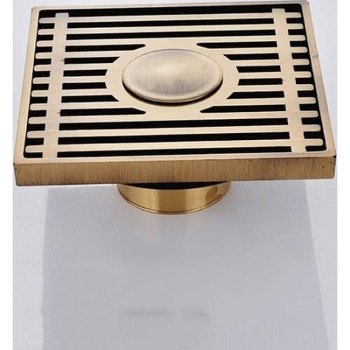 1pc Square Straight Single / Dual Use Large Displacement Self-priming Deodorant Anti-blocking Insect-proof Floor Drain