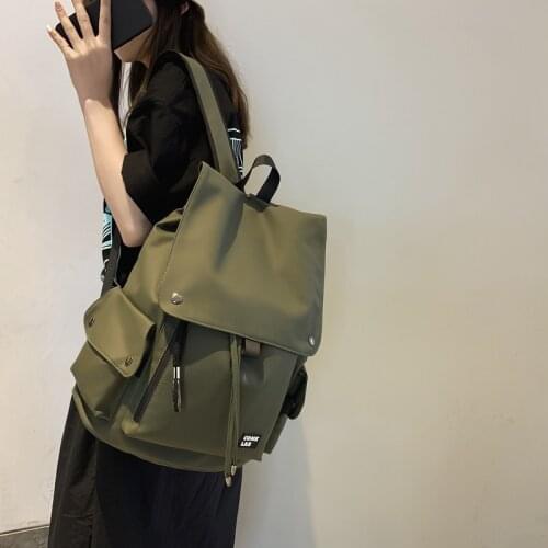 Simple Design Casual School Backpack for Teenage Girls Mochilas Coated Oxford Cloth Woman Backpack Leisure Travel Backpack