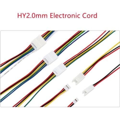 50PCS/1LOT HY2.0mm Connector Male/Female Extension Cord Electronic Cable Connection Terminal Wires Single Head 2/3/4/5/6/7/8/10P