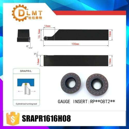 SRAPR1616H08 External Turning Tool Holder For RPMT08T2 Used on CNC Lathe Machine