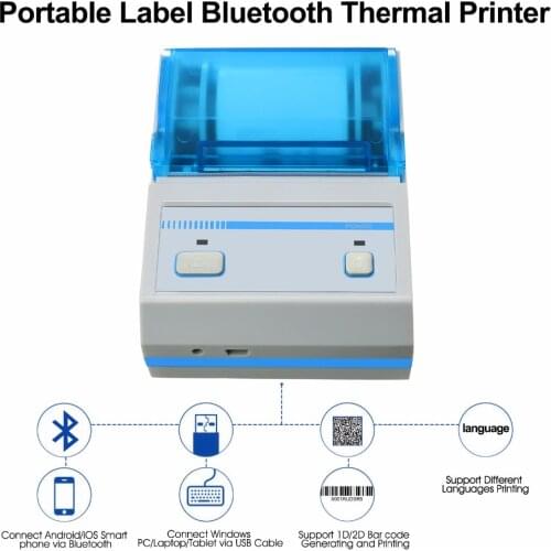 Milestone Barcode Thermal Printer Printing Sticker MHT-L5801 Android IOS Mini Wireless Bluetooth Printer Label Maker