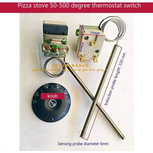 Pizza oven thermostat switch, high temperature oven thermostat switch, white ceramic thermostat switch. 50-500 degrees Celsius