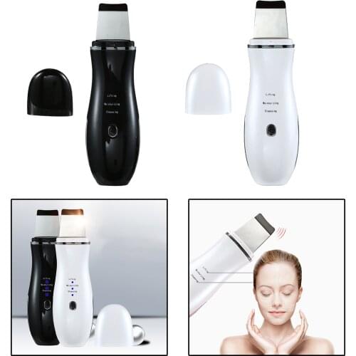 Ultrasonic Skin Scrubber Facial Spatula Ion Acne Blackhead Remover Extractor Bio Oil Skin Scrubber Skin Spatula Face Scrubber