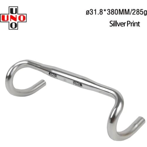 UNO CR_12 bent bar silver Bicycle Handlebar ultra-light weight Road Bike Handlebars 31.6MM*380/400/420/440mm mtb bicycle parts