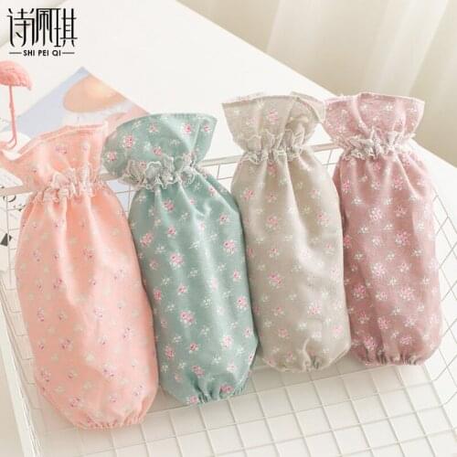 Sleeve female long section floral protective sleeve sleeve female sleeve sleeve autumn and winter cute waterproof sleeve