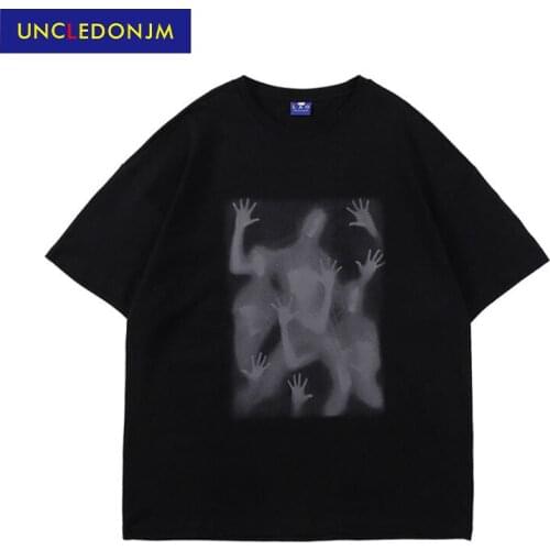 Evil graphic tees harajuku HIP HOP t shirts men summer 2021 men clothing Tops Tees oversized t shirt LAG-X2816