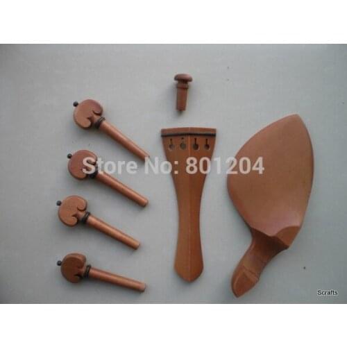 10 Sets Quality 4/4 JUJUBE Violin parts including Chin rest tail piece & pegs end pin