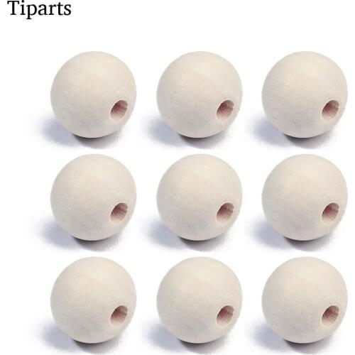 100pcs/lot Natural Wooden Round Beads 6 8 10 12 14mm Organic Unfinished Women Necklaces Bead for Kid Jewelry Making
