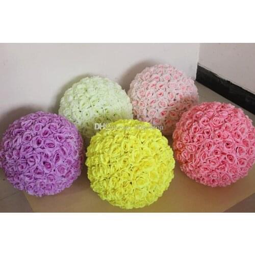 12 Inch Wedding silk Pomander Kissing Ball flower ball decorate flower artificial flower for wedding garden market decoration