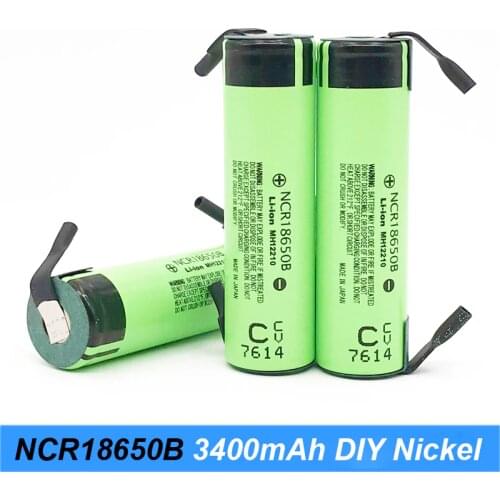 18650 3400 Battery weld 3400mAh 3.7V NCR18650B Rechargeable Li-ion Battery for Flashlight for 12v electric screwdriver d12