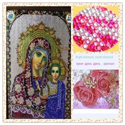 2019 5D crystal diamond painting DIY diamond painting Religions Mary and prince Icons diamond embroidery Patterns rhinestone