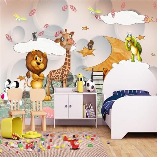 Animal Park Animal Story 3d Cartoon Childrens Room Kids Room Professional Production Wallpaper Mural Customized Photo Wall
