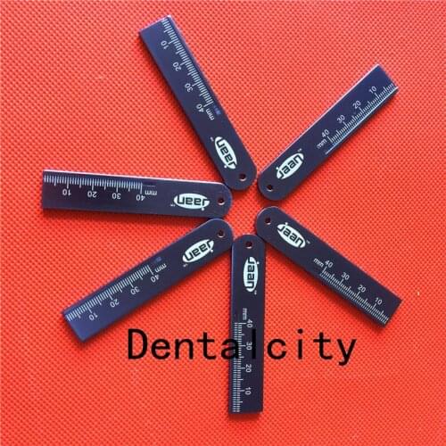 6pcs Dental Endo Rulers Span Measure Scale Endodontic made in ALUMINIUM Blue