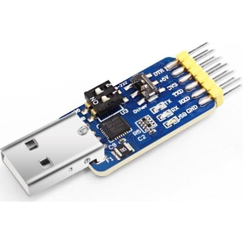 6in1 Multi-function Serial Port Module USB to UART CP2102,TTL,485,232 inter-transformation Module 3.3V/5V for Multiple systems