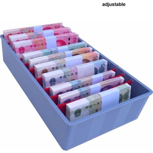 Money Counter case Cash Tray Drawer Register Insert Tray Replacement Plastic Bills Coins Compartments Money Storage Box Store