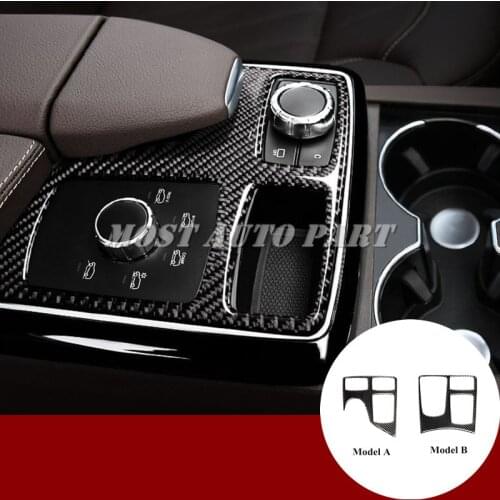 Carbon Fiber Center Console Gear Box Cover For Benz ML W166 2012-2015 GL X166 2013-2015 2 Model Car accesories interior Car Trim