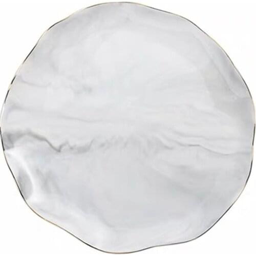 Decorative Tray Ceramic Dessert Fruit Plate Jewelry Storage Plate Salad Cosmetics Porcelain Dinner Dish