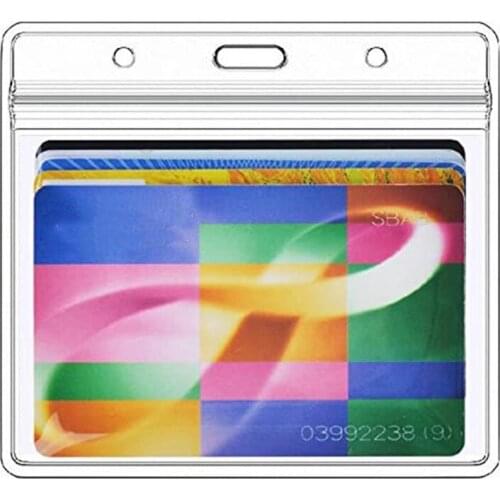 ID card holder Transparent PVC Plastic cards waterproof Mens business card holder Office desk accessories bus card holder